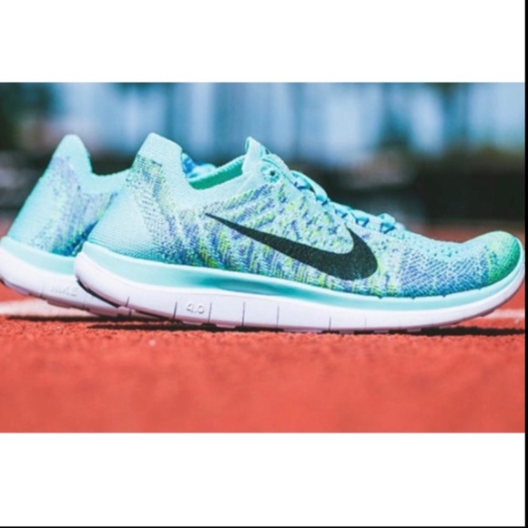 Nike Shoes - Nike Free Flyknit 4.0 “Hyper Turquoise” Sneakers Size 9